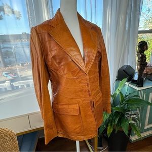 Vintage Ms. Pioneer Leather Jacket size 12 - Lightly faded/warn areas - see pics